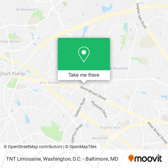 TNT Limousine map