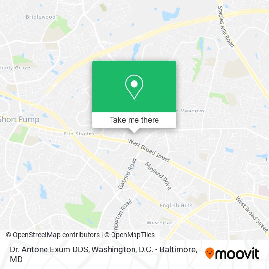Dr. Antone Exum DDS map