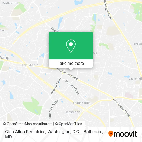 Glen Allen Pediatrics map