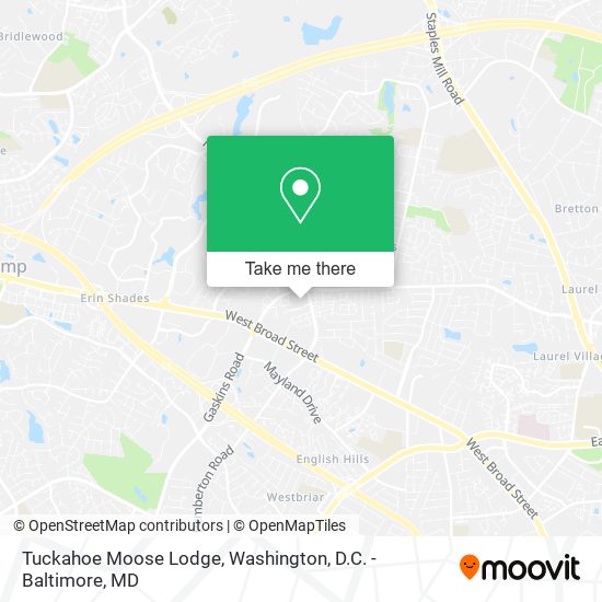 Mapa de Tuckahoe Moose Lodge