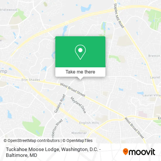 Tuckahoe Moose Lodge map