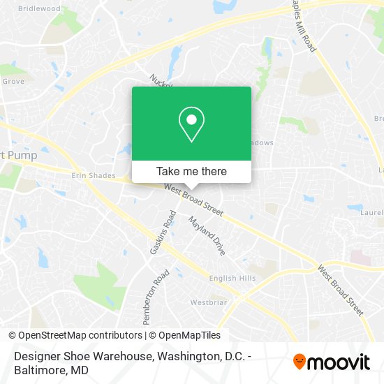 Mapa de Designer Shoe Warehouse