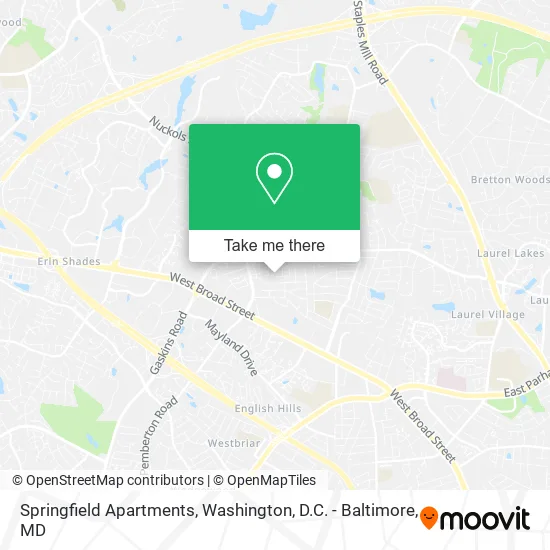 Springfield Apartments map