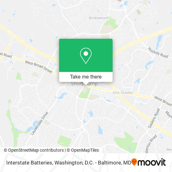 Mapa de Interstate Batteries