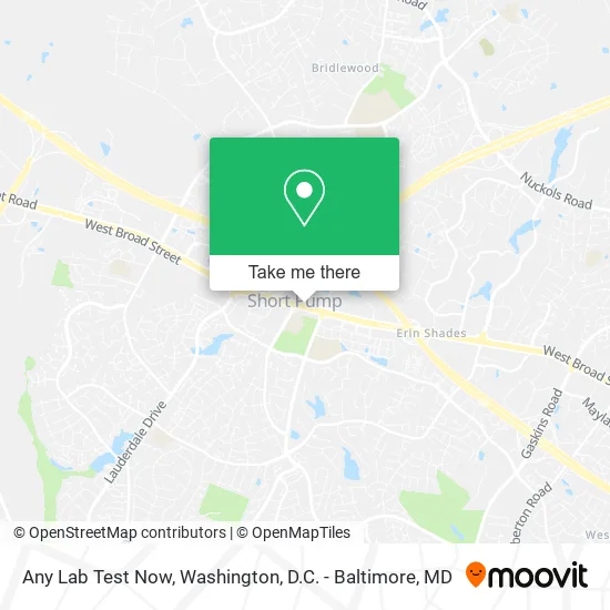 Any Lab Test Now map