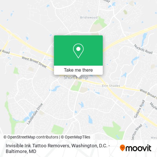 Invisible Ink Tattoo Removers map