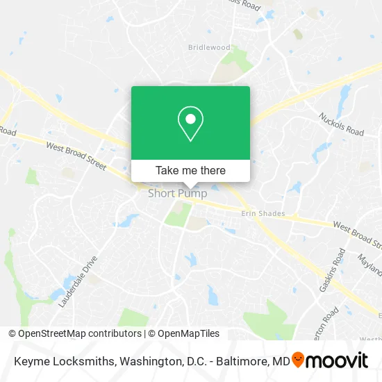 Keyme Locksmiths map