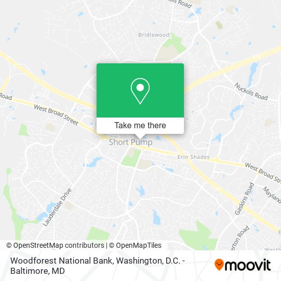 Woodforest National Bank map