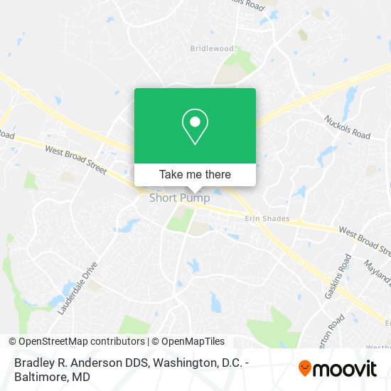 Bradley R. Anderson DDS map