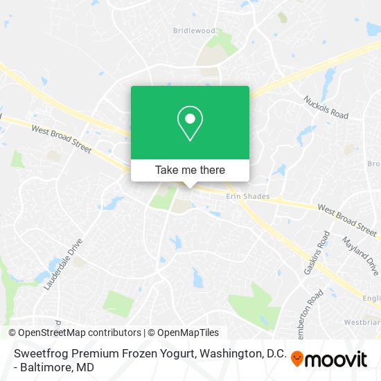 Sweetfrog Premium Frozen Yogurt map