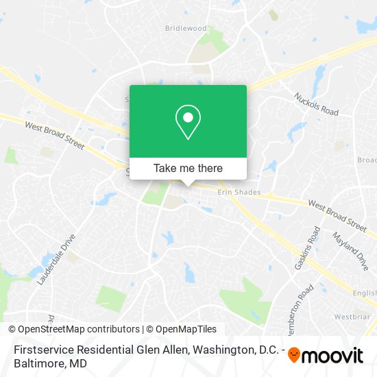 Firstservice Residential Glen Allen map