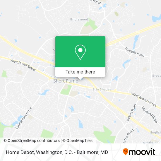 Mapa de Home Depot