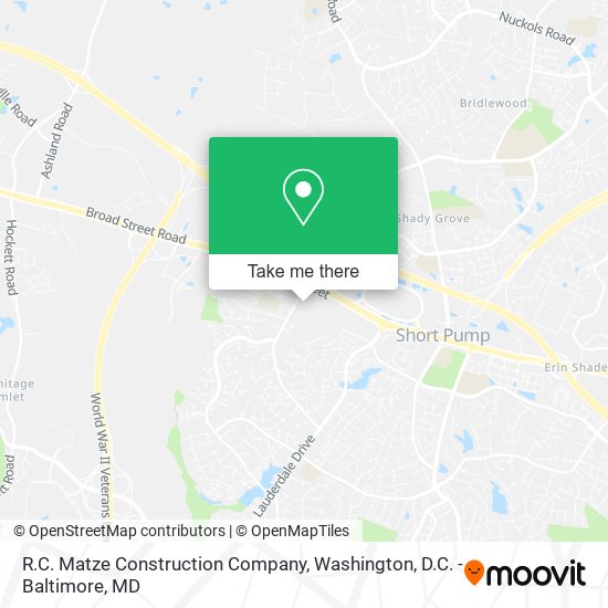 Mapa de R.C. Matze Construction Company