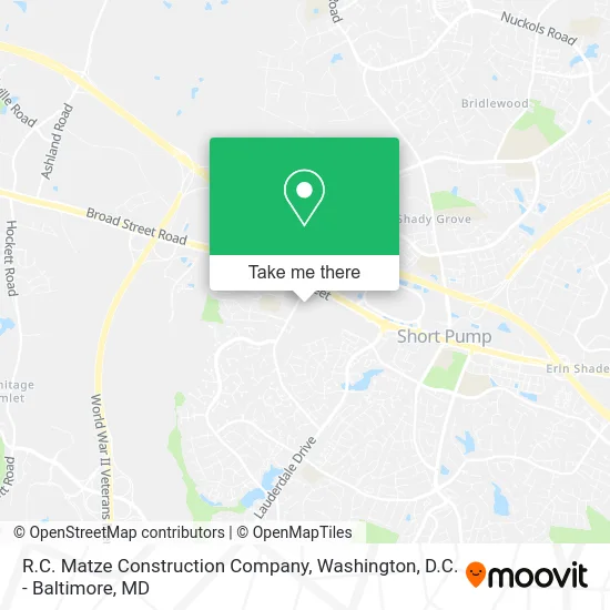 R.C. Matze Construction Company map