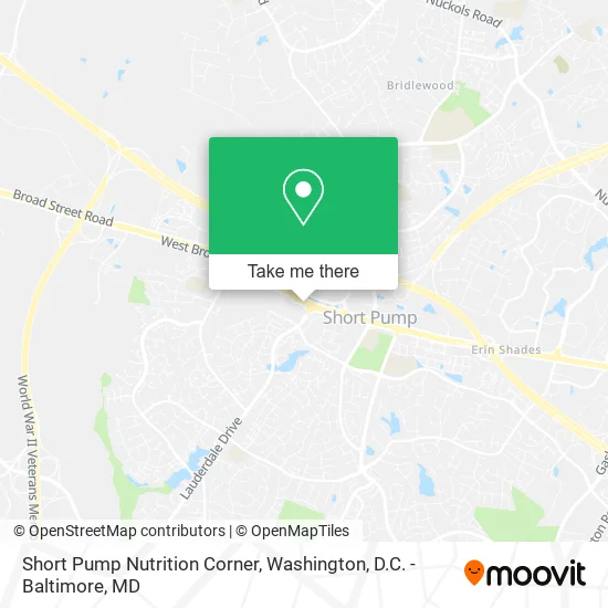 Short Pump Nutrition Corner map