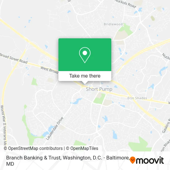 Branch Banking & Trust map