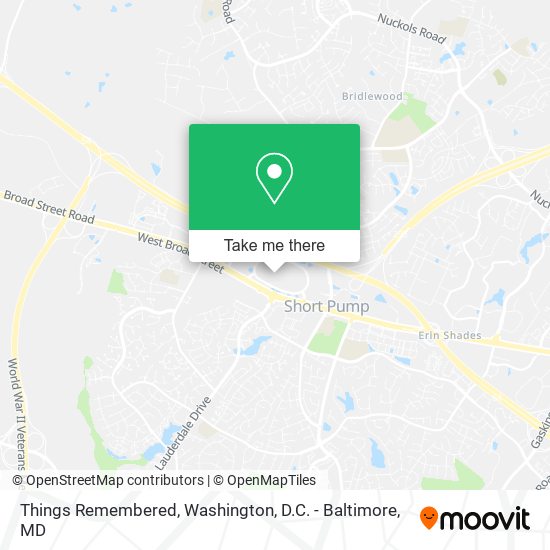 Things Remembered map