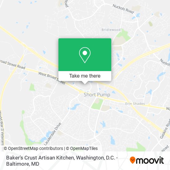 Mapa de Baker's Crust Artisan Kitchen