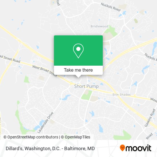 Dillard's map