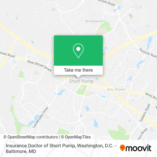 Insurance Doctor of Short Pump map