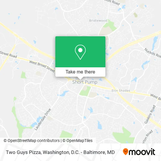 Two Guys Pizza map
