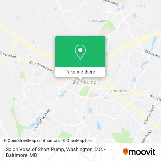 Salon Voss of Short Pump map