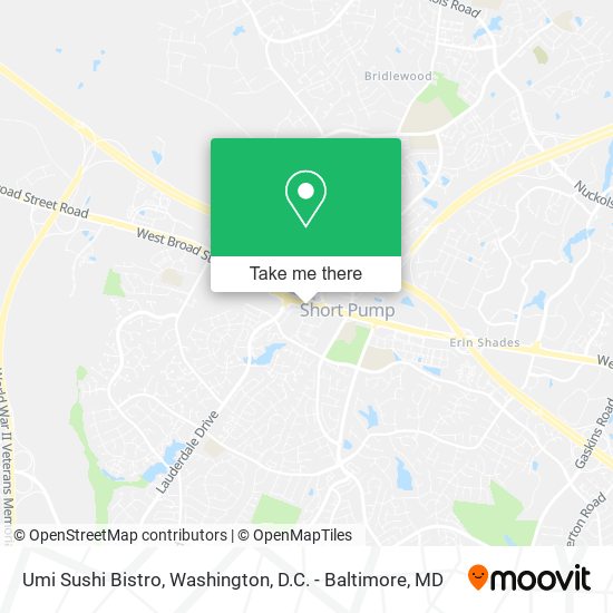 Mapa de Umi Sushi Bistro