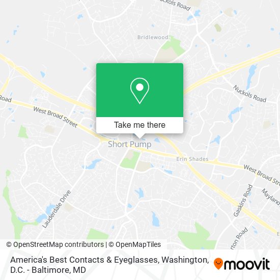 America's Best Contacts & Eyeglasses map