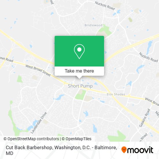 Cut Back Barbershop map
