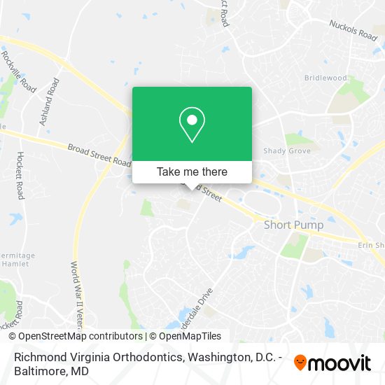 Richmond Virginia Orthodontics map