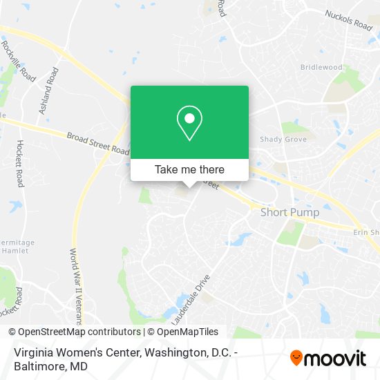 Virginia Women's Center map