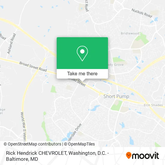 Rick Hendrick CHEVROLET map