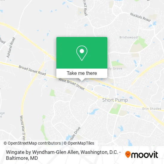 Wingate by Wyndham-Glen Allen map