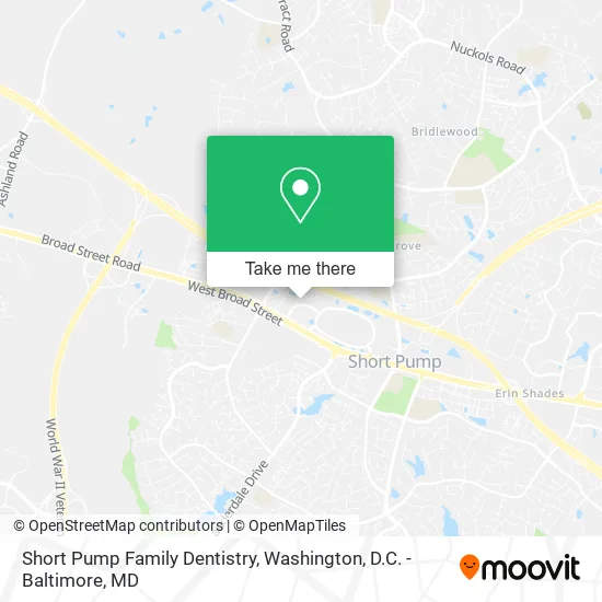 Mapa de Short Pump Family Dentistry