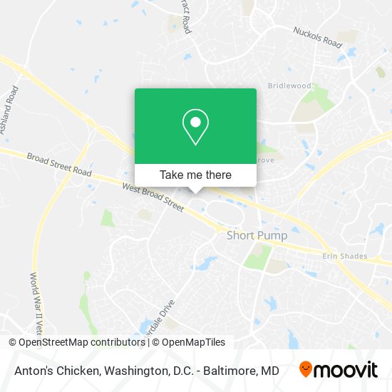 Anton's Chicken map