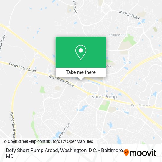 Defy Short Pump Arcad map