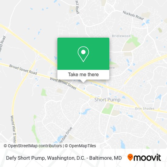 Defy Short Pump map
