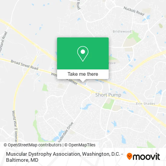 Muscular Dystrophy Association map
