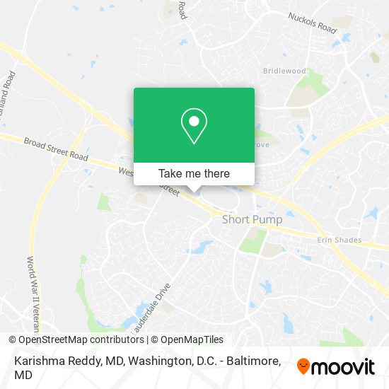 Karishma Reddy, MD map