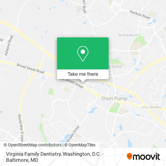 Virginia Family Dentistry map