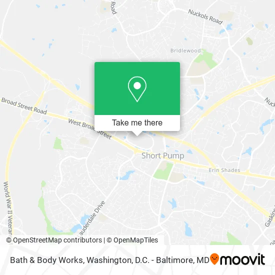 Bath & Body Works map