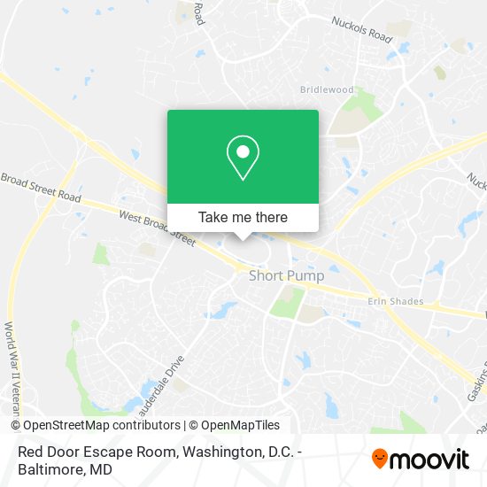 Red Door Escape Room map