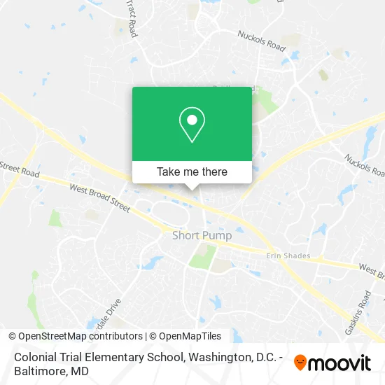 Colonial Trial Elementary School map