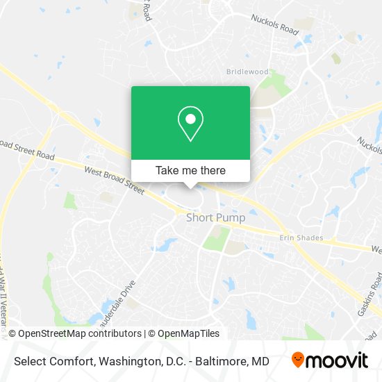 Select Comfort map