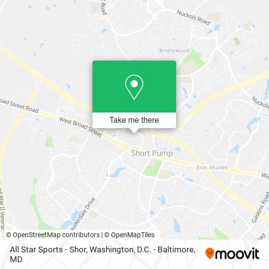 Mapa de All Star Sports - Shor