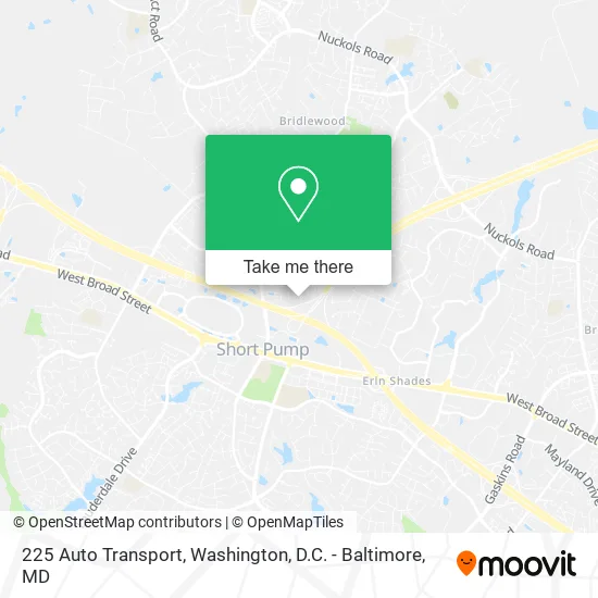 225 Auto Transport map