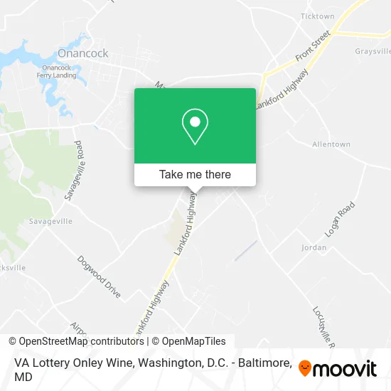 VA Lottery Onley Wine map