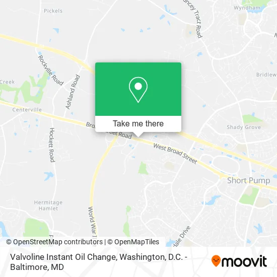Valvoline Instant Oil Change map