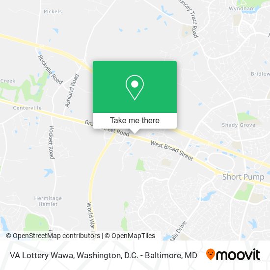 VA Lottery Wawa map