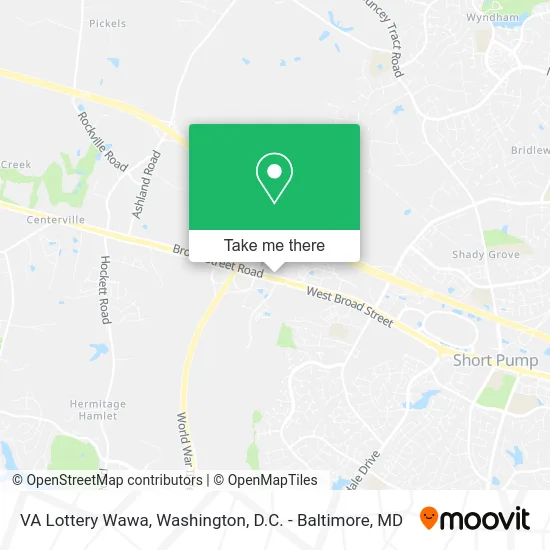 VA Lottery Wawa map